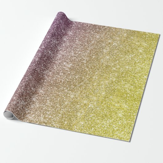 Rainbow Glitter Cadeaupapier (Uitgerold)
