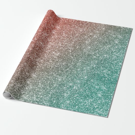 Rainbow Glitter  Cadeaupapier (Uitgerold)