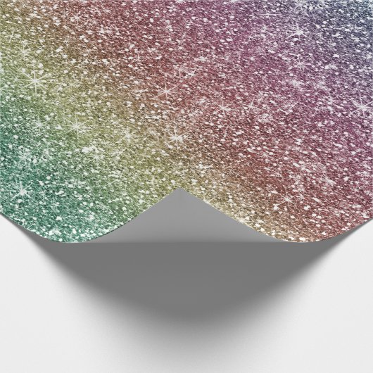 Rainbow Glitter  Cadeaupapier (Hoek)
