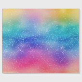 Rainbow Glitter Cadeaupapier (Vlak)