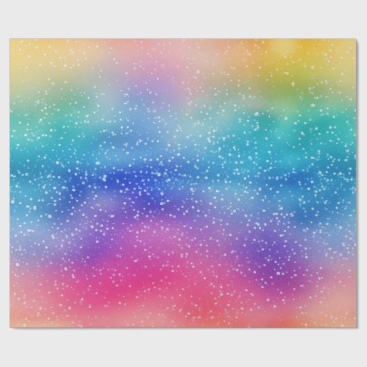 Rainbow Glitter Cadeaupapier (Vlak)