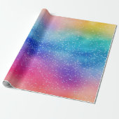 Rainbow Glitter Cadeaupapier (Uitgerold)