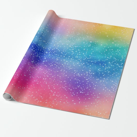 Rainbow Glitter Cadeaupapier (Uitgerold)