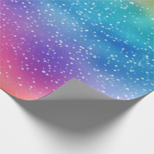Rainbow Glitter Cadeaupapier (Hoek)
