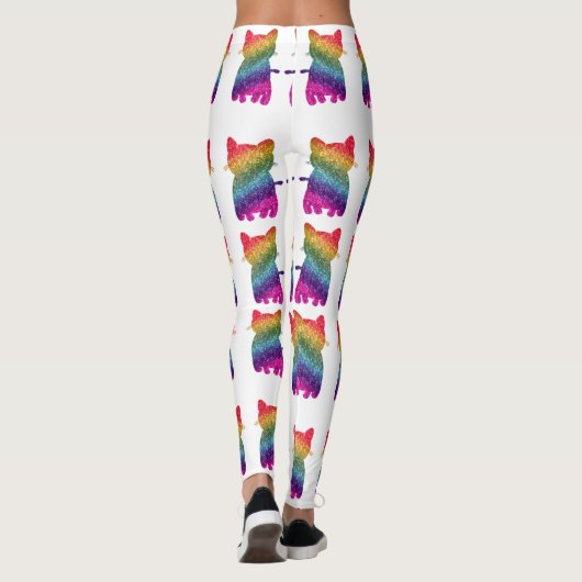 Rainbow Glitter Cat Pattern Leggings (Achterkant)