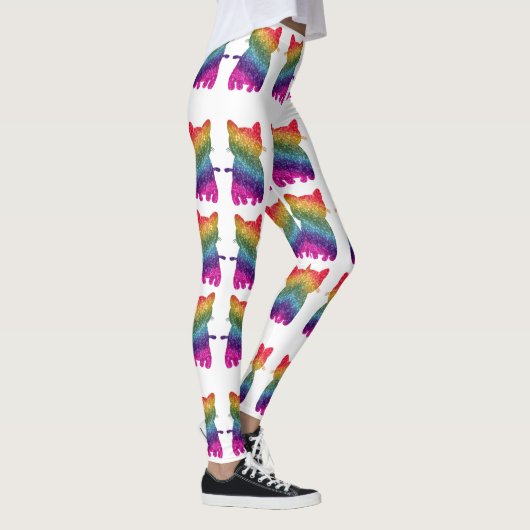 Rainbow Glitter Cat Pattern Leggings (Rechts)