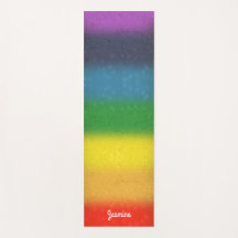 Rainbow Glitter Chakra Yoga Mat