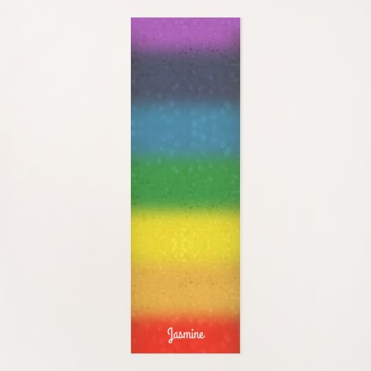 Rainbow Glitter Chakra Yoga Mat (Voorkant)