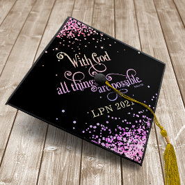 Rainbow Glitter Christelijke Bijbel Verse Monogram