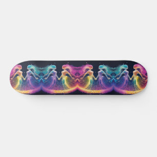 Rainbow Glitter Cosmic Galaxy Vrouwelijke Energie  Persoonlijk Skateboard