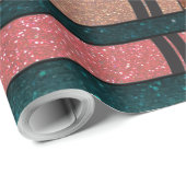 Rainbow Glitter Crayon First Birthday Baby shower Cadeaupapier (Rol Hoek)