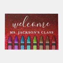 Rainbow Glitter Crayons Teacher Classroom School