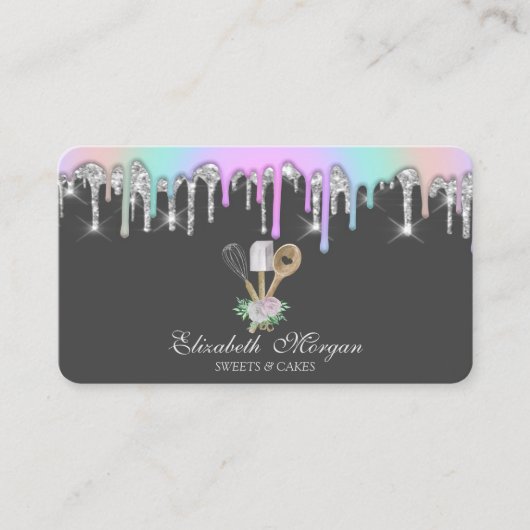 Rainbow Glitter Drift bakkerij Handgereedschap Visitekaartje