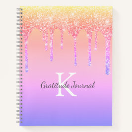 Rainbow Glitter Drift Sparkle Gratitude Journal Notitieboek
