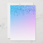 Rainbow Glitter Drip Baby shower Invitation (Achterkant)