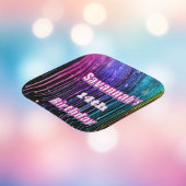 Rainbow Glitter Drip verjaardagsfeestje Papieren Bordje