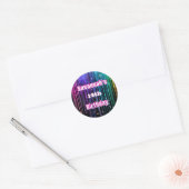 Rainbow Glitter Drip verjaardagsfeestje Ronde Sticker (Envelop)