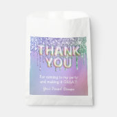 Rainbow Glitter Drips Meisje Verjaardagsfeest Bedankzakje (Voorkant)