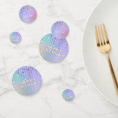 Rainbow Glitter Drips Meisje Verjaardagsfeest Confetti (Groep)