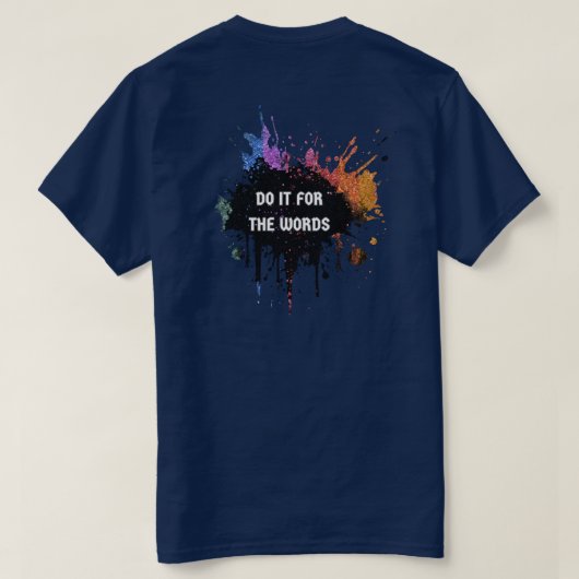 Rainbow Glitter Drops For the Words Shirts (Design achterkant)