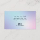 Rainbow Glitter drukt haarpieklijst Makeup Artist Visitekaartje (Achterkant)