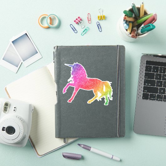 Rainbow Glitter Eenhoorn Paard Sprankel Sticker (iPad Cover)