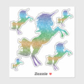 Rainbow Glitter Eenhoorn Paard Sticker (Vel)