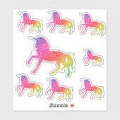 Rainbow Glitter Eenhoorn Paard Sticker (Vel)