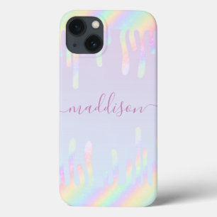 Rainbow Glitter Elegant Script Name Case-Mate iPhone Case