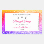 Rainbow Glitter en White Product Packaging Labels (Voorkant)