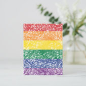 Rainbow Glitter Flag Briefkaart (Staand voorkant)
