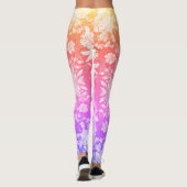 Rainbow Glitter Floral Pattern Leggings (Achterkant)