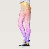 Rainbow Glitter Floral Pattern Leggings (Links)