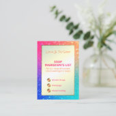 Rainbow Glitter Fragrance Ingredients Visitekaartje (Staand voorkant)