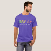 Rainbow Glitter Gay AF T-shirt (Voorkant volledig)