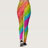 Rainbow Glitter Gay Pride Flag LGBTQ Sparkles Leggings (Achterkant)