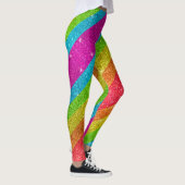 Rainbow Glitter Gay Pride Flag LGBTQ Sparkles Leggings (Rechts)