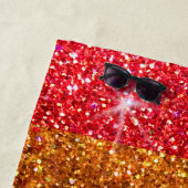 Rainbow Glitter Gay Pride Flag LGBTQ Sparkles Strandlaken (In situ)