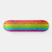 Rainbow Glitter Gay Pride Flag LGBTQIA Sparkles Persoonlijk Skateboard (Horizontaal)