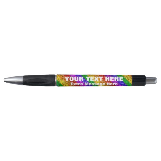 Rainbow Glitter Gay Pride Parade Business Sjabloon Pen (Voorkant)
