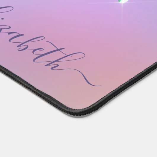 Rainbow Glitter, gepersonaliseerd Bureaumat (Hoek)