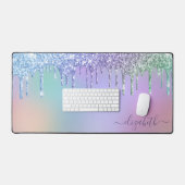 Rainbow Glitter, gepersonaliseerd Bureaumat (Keyboard & Muis)