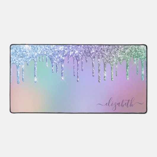 Rainbow Glitter, gepersonaliseerd Bureaumat (Voorkant)