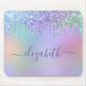 Rainbow Glitter, gepersonaliseerd Muismat (Voorkant)