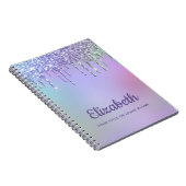 Rainbow Glitter, gepersonaliseerd Notitieboek (Rechterzijde)