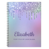 Rainbow Glitter, gepersonaliseerd Notitieboek (Voorkant)