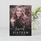 Rainbow glitter holografisch 5 foto's zoet 16 kaart (Staand voorkant)