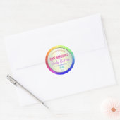 Rainbow Glitter Holografisch Productlabel Ronde Sticker (Envelop)
