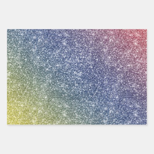 Rainbow Glitter Inpakpapier Vel (Voorkant 2)
