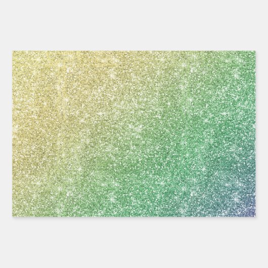 Rainbow Glitter  Inpakpapier Vel (Voorkant)